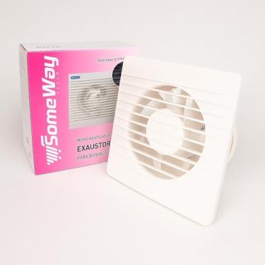 Imagem de Exaustor Residencial Para Banheiro Cozinha Duto 6" Bivolt Potência De 18W Silencioso 15cm Com Tela Anti-Inseto