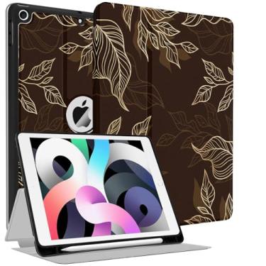 Imagem de Capa para iPad 9ª/8ª/7ª geração de 10,2 polegadas 2021/2020/2022, capa de couro premium com suporte para Apple Pencil - hibernar/despertar automático e vários ângulos de visualização