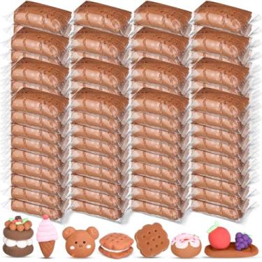 Imagem de VioraWhite 144 peças de argila leve seca ao ar 2,2 kg argila macia para modelar para esculpir, presentes infantis, festas, projetos escolares, materiais para artesanato e projetos artísticos (marrom