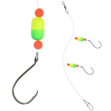 Imagem de YELARXI Boias de pesca, boias de estourar de 99 cm, boias deslizantes, rolhas de estourar, boia pesada, equipamento de pesca para água salgada e água doce (pacote com 4, verde amarelado)