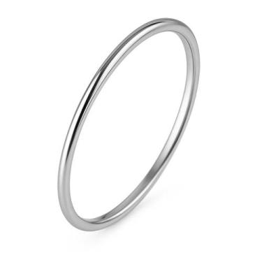 Imagem de Anel de Namoro Prata 2mm Casal Tungstênio Luxo Aliança - Alpha Grupo E