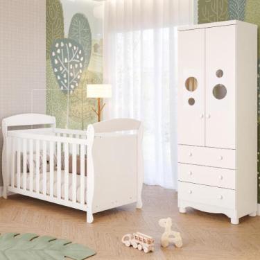 Imagem de Quarto Bebê Completo Berço Americano Marquesa 3em1 Guarda Roupas 2 Por