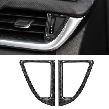 Imagem de WINKA Acessórios de carro de fibra de carbono compatíveis com Cadillac XTS 2013-2018 Laterais do painel de ar condicionado, acabamento de ventilação de ar condicionado, console central, saída do