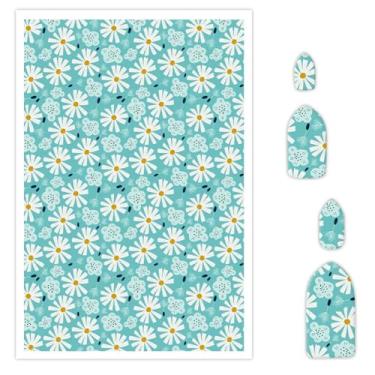 Imagem de Briartw 10 folhas de papel de transferência de argila de polímero Daisy Delight - por folha 10 x 14,8 cm, folhas de transferência de argila de polímero para fazer joias de argila DIY adesivos