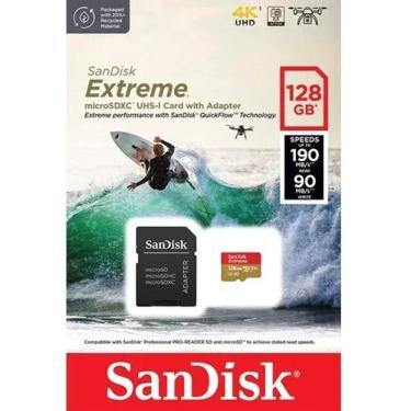 Imagem de Micro Sd 128Gb C10 Extreme 190Mb/S Sandisk 4K