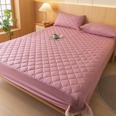 Imagem de Lençol Protetor Ajustável Macio Impermeável Decorativo Colchão Berço, 