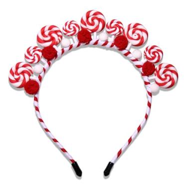 Imagem de BVGA Bandanas de doces para mulheres, meninas, Natal, bengala, acessórios, fantasia de Candyland, roupas de Natal, lembrancinhas de festa de Halloween, presentes de Natal (padrão A)