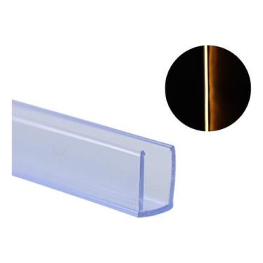 Imagem de Perfil U P/Fixação De Mangueira Led Neon 8x16mm Branco 1m