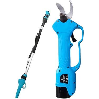 Imagem de Tesoura De Poda Telescópica Sem Fio, Podador Elétrico Com Poste De Extensão De Alcance Alto De 6,8 Pés, Bateria De Lítio De 16,8 V 2, Lâminas Sk5, Diâmetro De Corte De 28 Mm