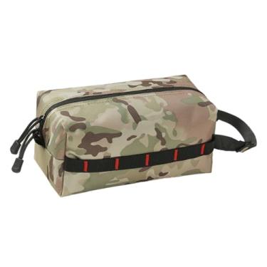 Imagem de Bolsa de higiene multifuncional para áreas externas, bolsa portátil para ferramentas de armazenamento, caixa de lenços de papel (Amarelo-marrom)