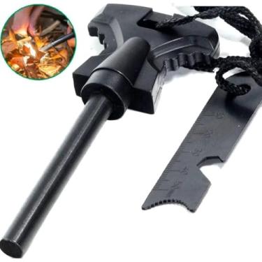 Imagem de Iniciador de Fogo de Magnésio Acampamentos Pederneira de Sobrevivência Raspador Ao Ar Livre