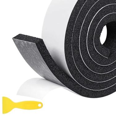 Imagem de Fita de espuma de vedação de janela com cada 13 pés 2 "de largura x 1 ''de espessura fita adesiva de espuma para ar condicionado Tira de vedação de isolamento de janela de porta(2 rolos)