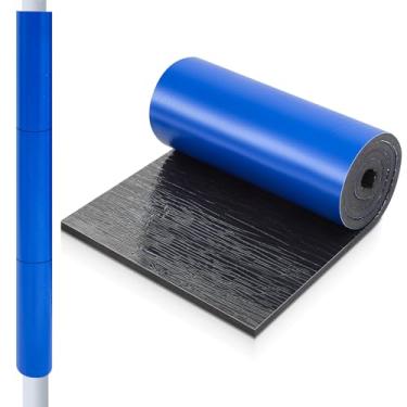 Imagem de Pangda Bastão de basquete 228 x 50 centímetros à prova de intempéries tapete protetor autoadesivo para porão, playground, garagem, bastões redondos e quadrados, fácil instalação, resistente a impactos