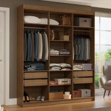 Imagem de Guarda-Roupa Closet 4 Gavetas 180 cm Rustic Venus Madesa