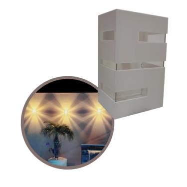 Imagem de Arandela Frisos e Facho De Parede Muro Externa Interna Preta, branca ou marrom(Branca)