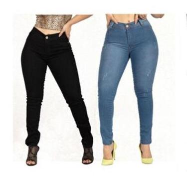 Imagem de 2 Unid Jeans Calça Feminina Lycra Skinny Tradicional - Apollogy, 36