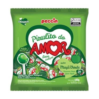 Imagem de Pirulito Maçã Verde Do Amor C/24