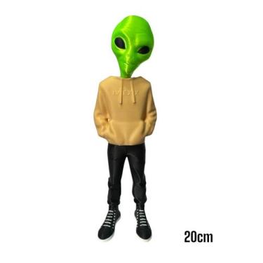Imagem de Boneco Et 20cm Com Blusa Alienígena Extraterrestre - FLEX3D