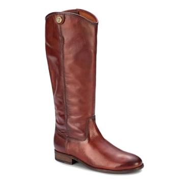 Imagem de Frye Melissa Button 2 Botas femininas de inspiração equestre feitas de couro vintage resistente com ferragens de metal antigo e sola de couro – Altura do cano de 38 cm, Sequoia, 6.5