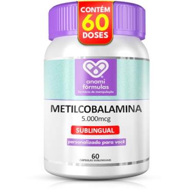 Imagem de Metilcobalamina 5.000mcg MAX DOSE B12 Ativa SUBLINGUAL de Absorção Rápida – 60 Cápsulas - Suplemento Alimentar Sublingual