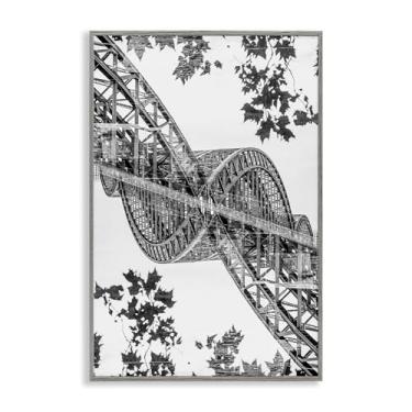 Imagem de Stupell Industries Design de arte giclée emoldurado cinza surrealismo de ferro industrial por Robin Vandenabeele, 76 x 50 cm