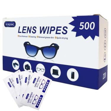 Imagem de Toalhetes para lentes de óculos Icepac 500, pré-umedecidos, embalados 