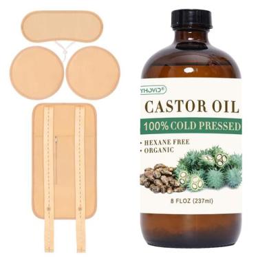 Imagem de Embalagem de óleo de rícino YHOVID Organic Prensado a frio 237mL x5