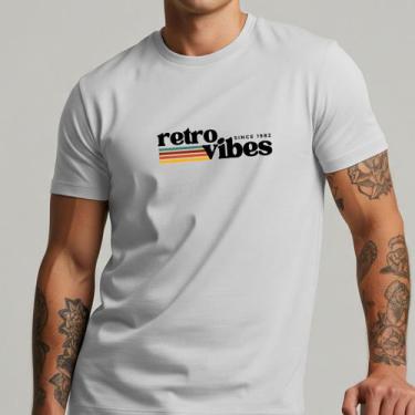 Imagem de Camiseta Masculina Retro Vibes Streetwear Confortável 100% Algodão - Y