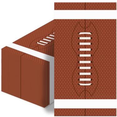 Imagem de Guardanapos de futebol toalhas descartáveis para convidados para festas esportivas e dia de jogo - Pacote com 100 unidades de decoração de jantar em papel