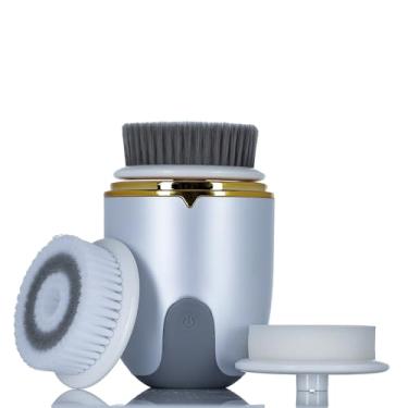 Imagem de LatherGreen Escova de Limpeza Facial Elétrica – Recarregável, à Prova d’Água, com 3 Cabeçotes para Todos os Tipos de Pele