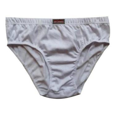 Imagem de Kit 18 Cueca Slip Toda Branca Elástico Embutido 100% Algodão - Naimus,
