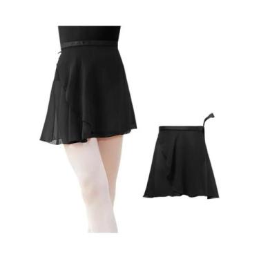 Imagem de Saia Tutu De Chiffon Para Dança, Mini Saia Curta Com Amarração Para Da