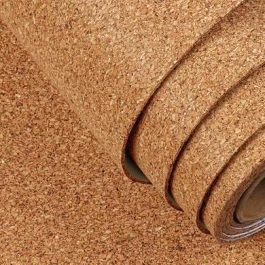 Imagem de FunStick Cortiça autoadesiva para escritório, casa, quadro de avisos, marrom, 30,5 x 200,2 cm