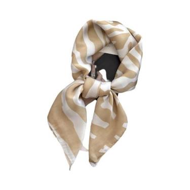 Imagem de Bandana Feminina De Cetim Macio 70x70cm Imitação De Seda Lenço Quadrad