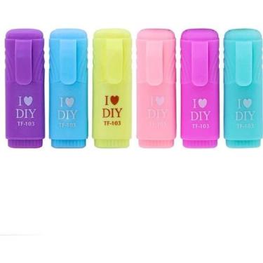 Imagem de Mini Caneta Marca Texto Kit C/6 Unidades Tom Pastel!!!! - SOU MAIS PRE