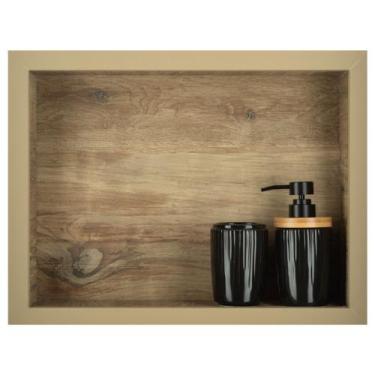 Imagem de Nicho Para Banheiro Em Porcelanato Porta Shampoo Sabonete Organizador 