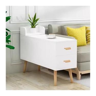 Imagem de Mesa lateral de sofá, mesa lateral, sofá, aparador, sala de estar, sofá, aparador, multifuncional, estreito, longo, armário lateral criativo (40 x 90 x 55 cm)