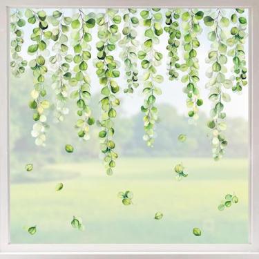 Imagem de Adesivos adesivos para janelas Whaline Hanging Greenery Vine x9