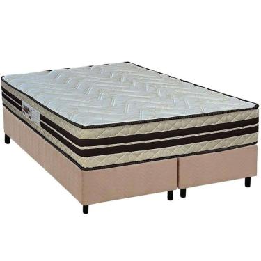 Imagem de Cama Box King: Colchão Espuma D45 Paropas AG65 Confort New + Base CRC Suede Clean (193x203)