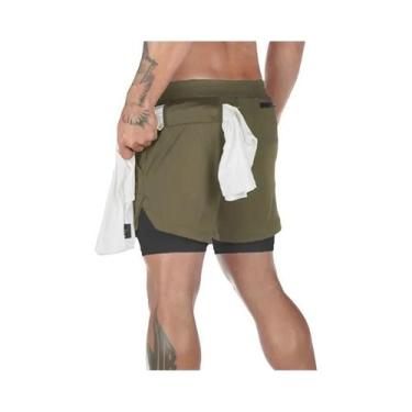 Imagem de Shorts Masculinos 2 Em 1 De Secagem Rápida E Respiráveis Para Corrida,