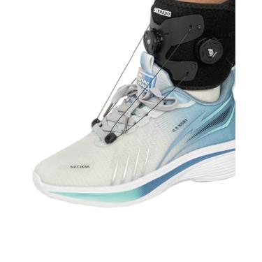 Imagem de Suporte AFO ajustável com puxador e cabo de aço para pé caído - suporte para pé esquerdo/direito - melhora a marcha, alivia a dor de Aquiles - Órtese de pé no tornozelo com assistência dinâmica de