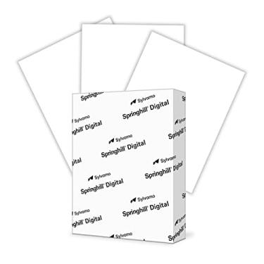 Imagem de Springhill Papel de cartolina branco, 21,5 cm x 28 cm, cerdas de velino de 36 kg, 175 g/m², 250 folhas (1 resma) – cartolina premium de peso médio, papel de impressora de Vellum com acabamento texturizado – 016200R