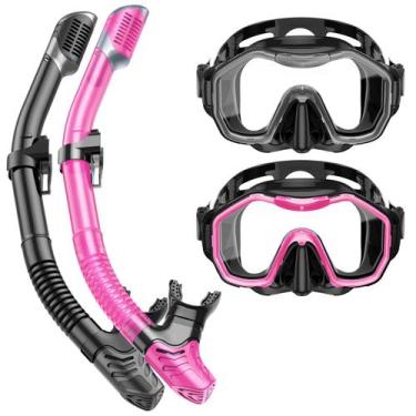 Imagem de Conjunto de snorkel Kwambiri Dry-Top Snorkel Gear para adultos