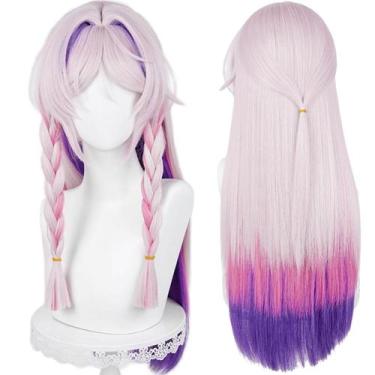 Imagem de Peruca de cosplay Wiggy Mermaid Citlali, longa, reta, rosa, roxa