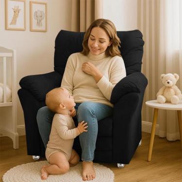 Imagem de Poltrona Reclinável Manu Extensão De Cílios ou Amamentação Quarto Sala