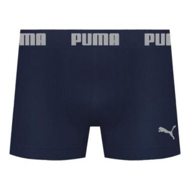 Imagem de Cueca Puma Boxer Microfibra Sem Costura Adulto Cós 40MM, Marinho, M
