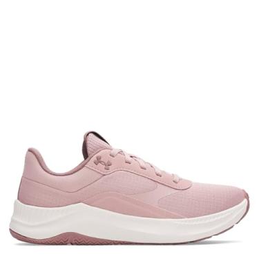 Imagem de Under Armour Aurora 3 feminino, (673) rosa turmalina/branco cúpula/marrom névoa, 42, EUA