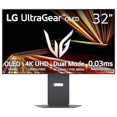Imagem de LG 32GX870A-B Monitor para jogos ultragear 4K UHD (3840 x 2160) OLED de 32 polegadas, modo duplo, 240Hz, 0,03 ms, NVIDIA, AMD FreeSync Premium Pro, VESA DisplayHDR True Black 400, USB Tipo-C DP2.1