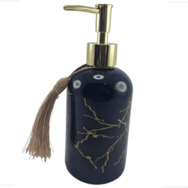 Imagem de Dispenser Porta Sabonete Líquido Dispensador de Sabonete Líquido Ideal para Banheiros Elegantes e Modernos Vidro Preto - 400ml - Kris Home®