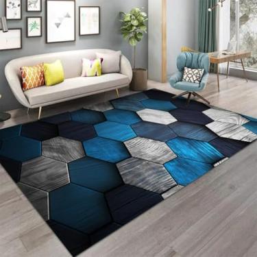 Imagem de Tapete grande e simples com desenho animado para sala de estar, quarto, cozinha, sofá, mesa, varanda, tapete lavável, casa requintada (50 x 80 cm/2)